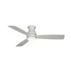 Hugh 52 in. Integrated LED Indoor/Outdoor Matte White Ceiling Fan with Light Kit and Remote Control by FANIMATION