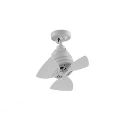 Rotation 19 in. Indoor/Outdoor Matte White 360-Degree Orbit Ceiling Fan with Wall Switch by FANIMATION