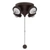 4-Light Oil-Rubbed Bronze Ceiling Fan Fitter LED Light Kit by FANIMATION