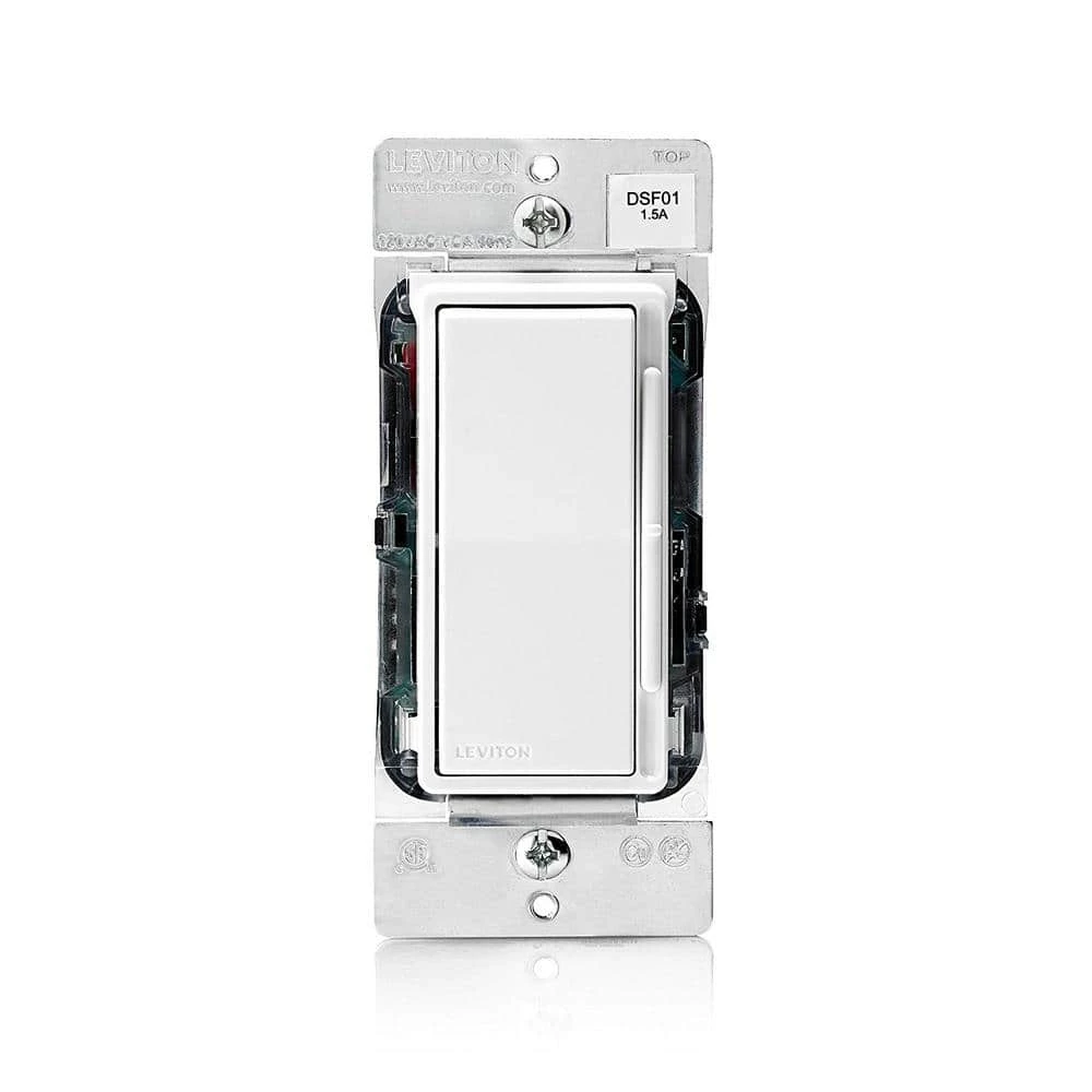 1.5-Amp Decora Rocker Slide Fan Speed Control, White With Ivory And Light Almond Color Change Faces Included by Leviton 1 1.5-Amp Decora Rocker Slide Fan Speed Control, White With Ivory And Light Almond Color Change Faces Included by Leviton