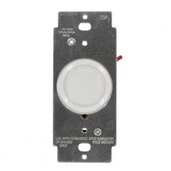 1.5 Amp Trimatron Single Pole Step Control Rotary Fan Speed Control, White with Ivory and Light Almond Knobs Included by Leviton