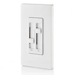 SureSlide 1.5 Amp Fan 120-Volt Dual Quiet Fan and Light Control for 150-Watt LED, 300-Watt Incandescent/Halogen, White by Leviton 11 SureSlide 1.5 Amp Fan 120-Volt Dual Quiet Fan and Light Control for 150-Watt LED, 300-Watt Incandescent/Halogen, White by Leviton -FANIMATION Shop white leviton ceiling fan switches r02 066df 00w fa 1000